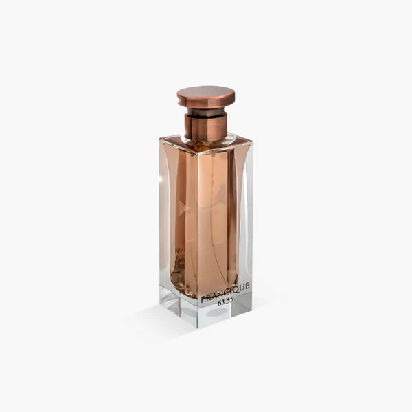 Fragrance World Francique 63.55 Eau de Parfum 100ml for men and women, featuring a sleek bottle design and elegant fragrance.