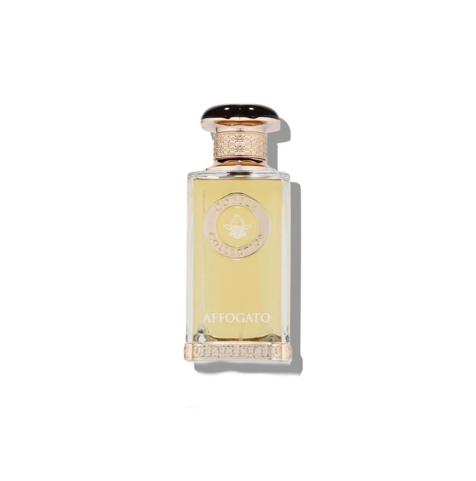 Fragrance World Coffee Collection Affogato Eau de Parfum 100ml bottle for women with elegant glass bottle and floral accents