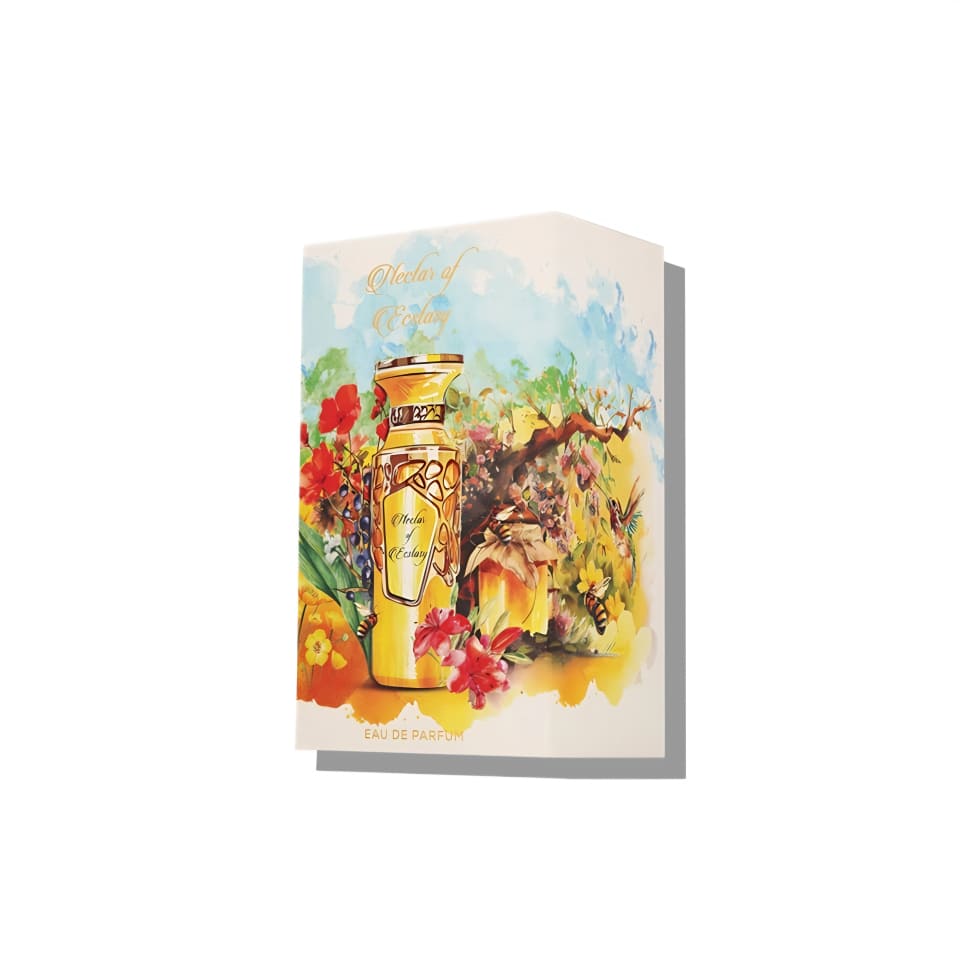 Fragrance World Nectar of Ecstasy Eau de Parfum 100ml for women, featuring elegant perfume bottle with floral and fruity notes.