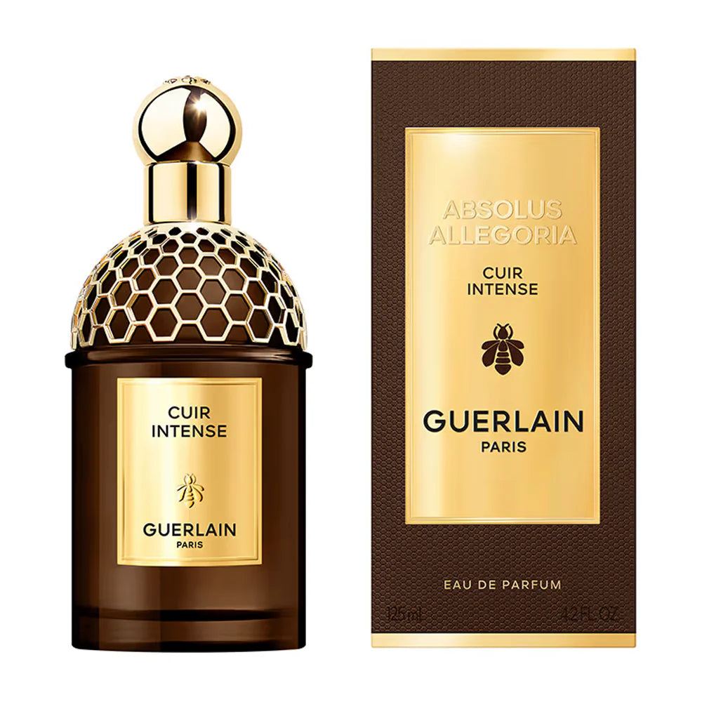 Miniature Guerlain Absolus Allegoria Cuir Intense Eau De Parfum unisex bottle, 7.5ml luxury perfume with elegant packaging.