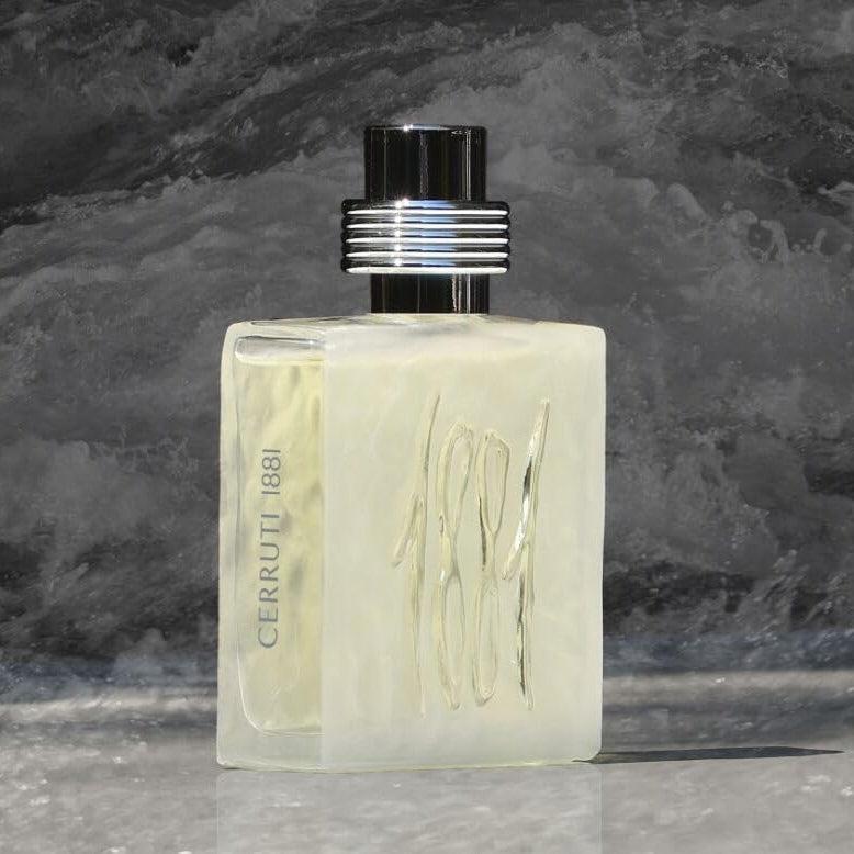 Cerruti 1881 Pour Homme Eau De Toilette 100ml bottle, sleek design, with the perfume spray nozzle visible in the image.