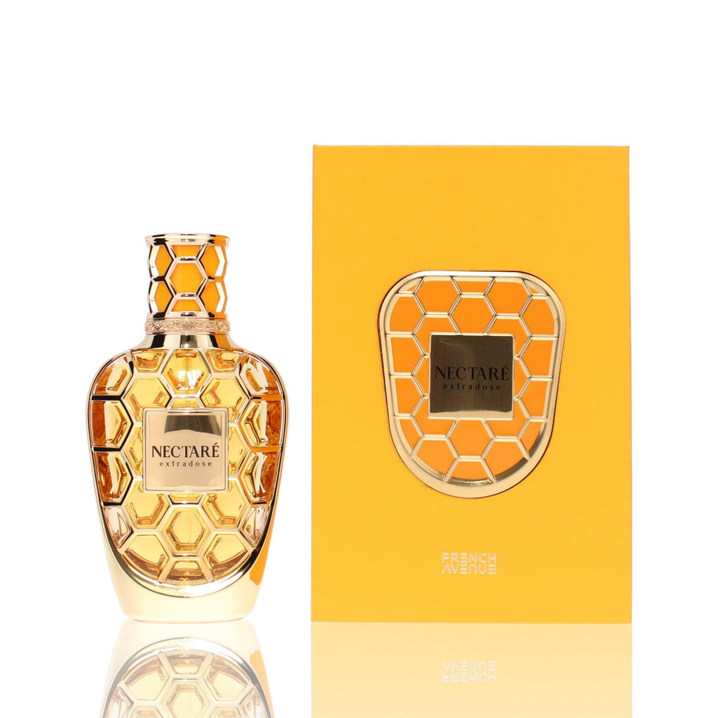 French Avenue Nectaré Extradose Eau de Parfum unisex bottle with 100ml, clear glass container and elegant fragrance label.