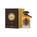 Lattafa Raed Oud perfume bottle for men and women, 100ml, with elegant design and luxurious aroma.