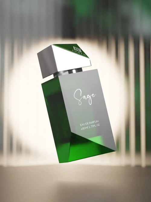 Ahmed Al Maghribi Sage Eau de Parfum 80ml for men and women, featuring a sleek bottle and elegant fragrance design.