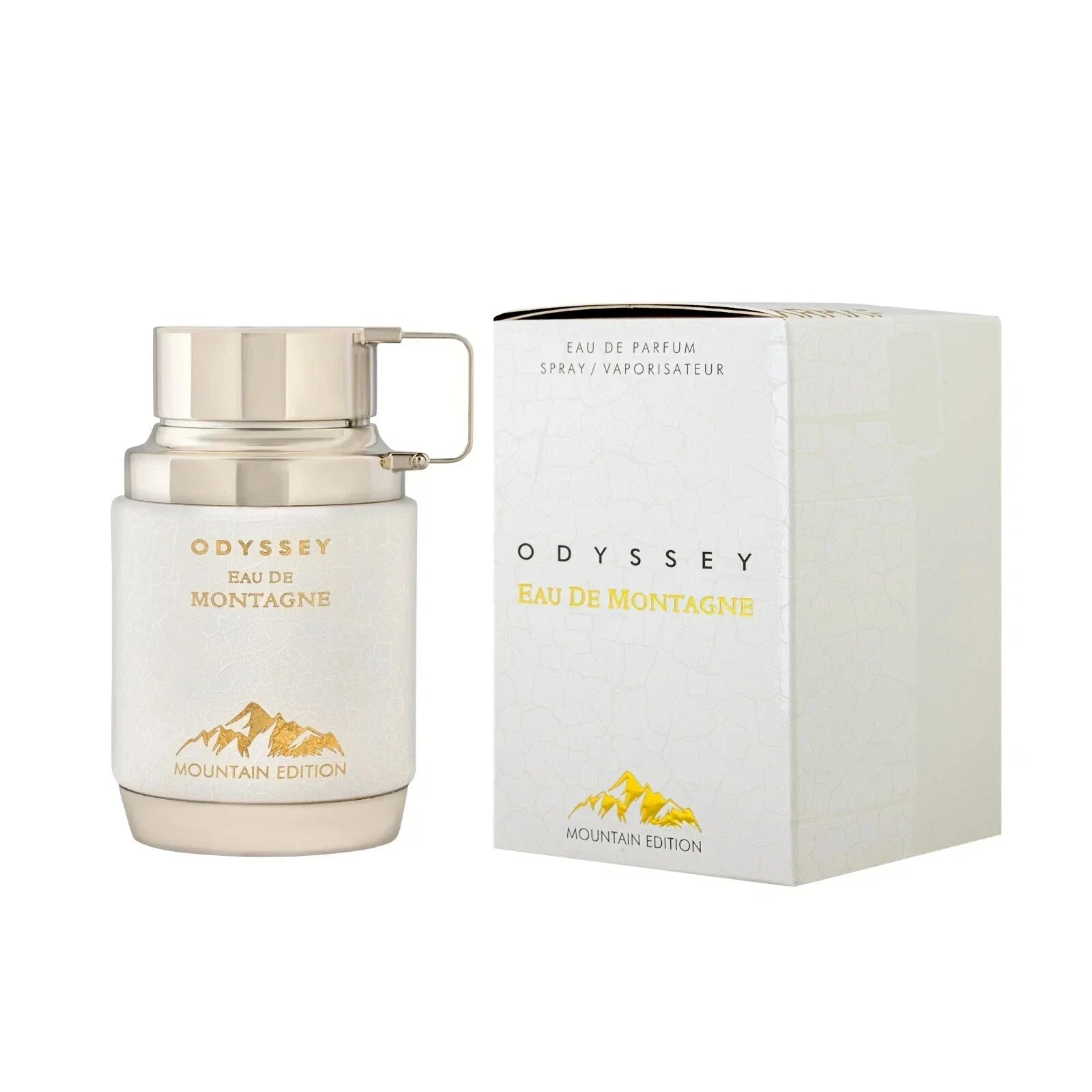 Armaf Odyssey Mountain Edition Eau De Parfum for men, 100ml bottle, featuring rugged mountain-inspired design and fresh, woody scent