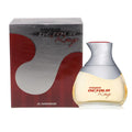Al Haramain Detour Rouge Eau de Parfum 100ml for men and women, featuring a sleek bottle and vibrant red fragrance liquid.