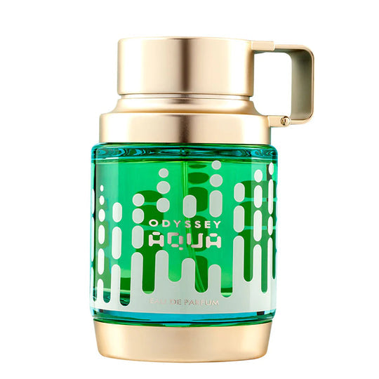 Armaf Odyssey Aqua Eau De Parfum for men, 100ml bottle, sleek design with blue liquid, representing freshness and sophistication