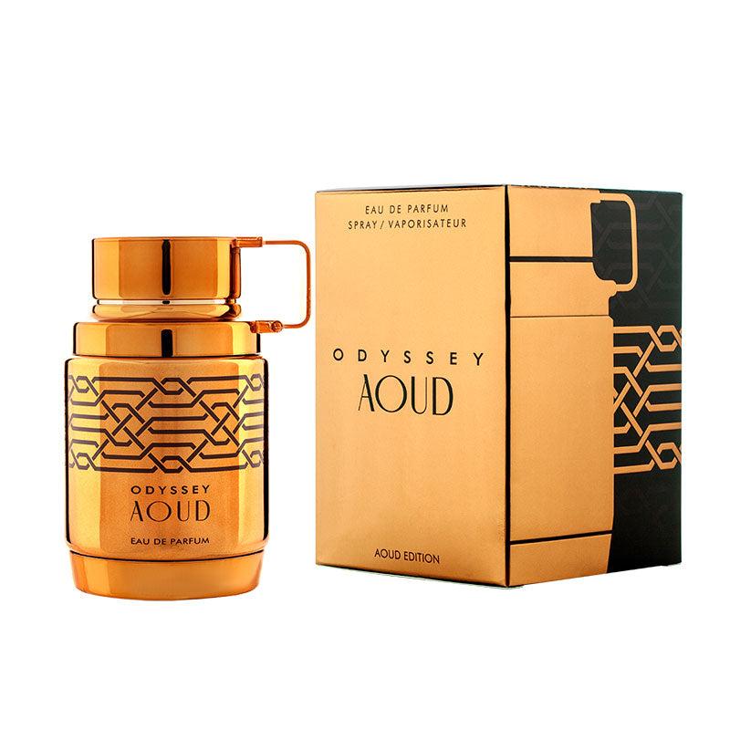 Armaf Odyssey Aoud Edition Eau De Parfum 100ml for men and women, featuring sleek bottle with elegant design.