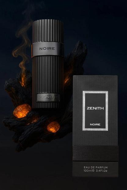 French Avenue Zenith Noire Eau de Parfum unisex bottle with black cap and sleek design, 100ml size, elegant fragrance presentation