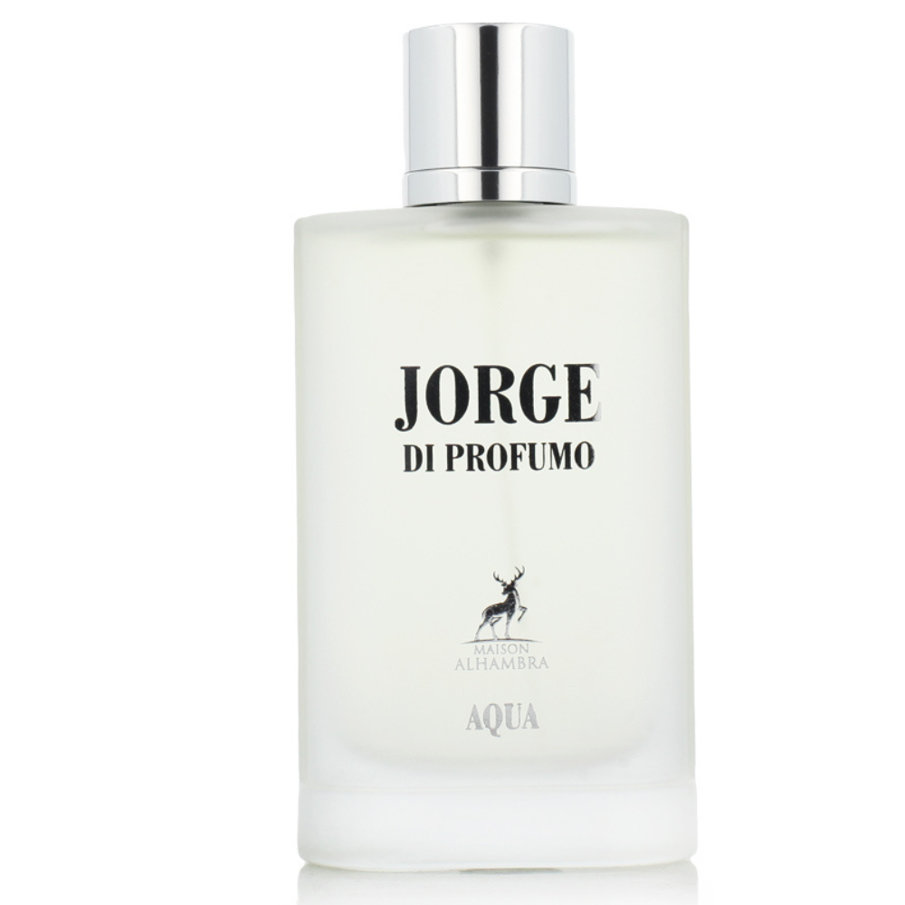 Maison Alhambra Jorge di Profumo Aqua Eau De Parfum 100ml for men and women, elegant glass bottle with a sleek design