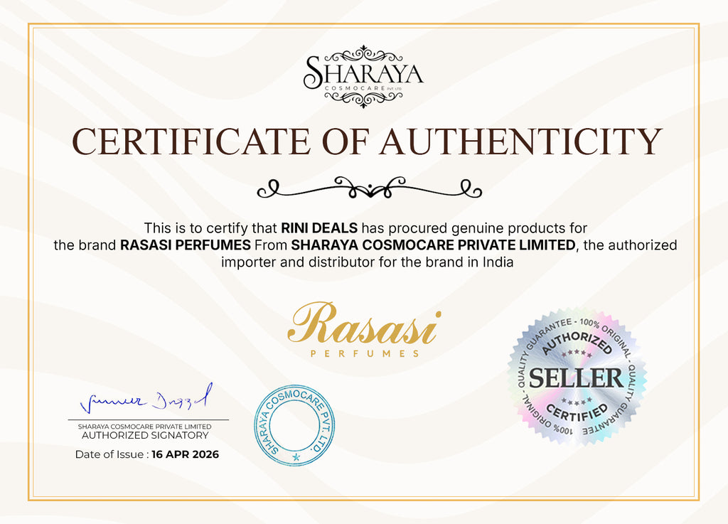 RASASI Certificate
