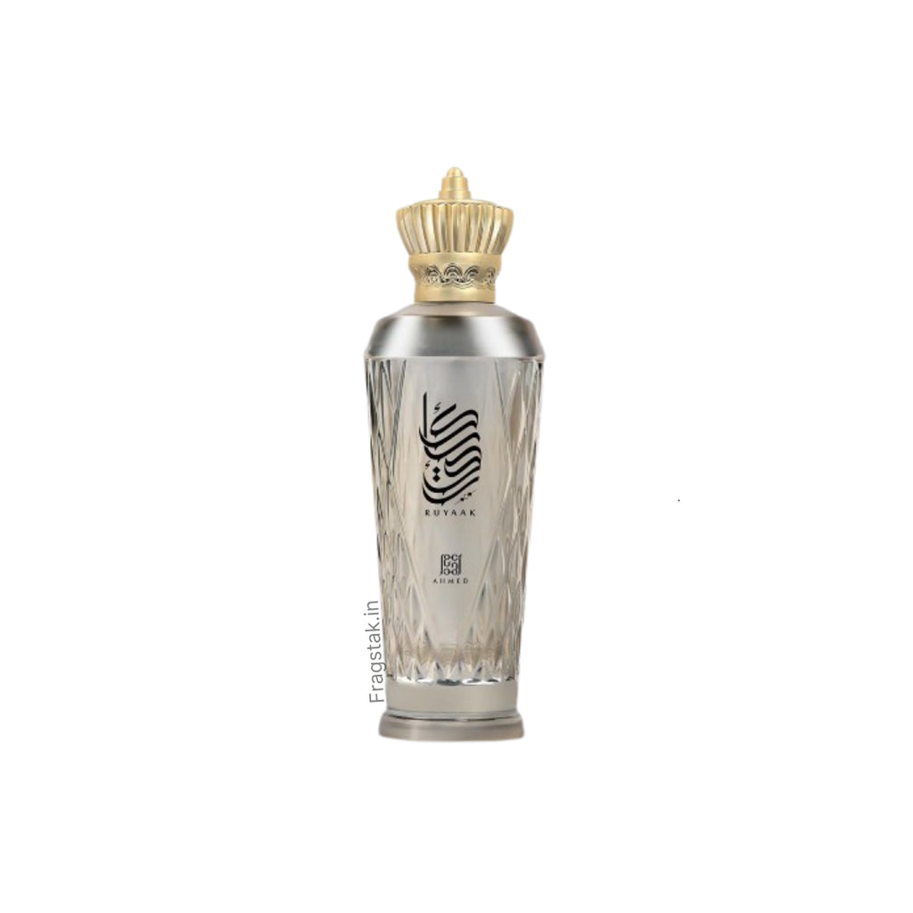 Ahmed Al Maghribi Ruyaak 100ml EDP for men and women, featuring a sleek bottle design and elegant fragrance presentation.