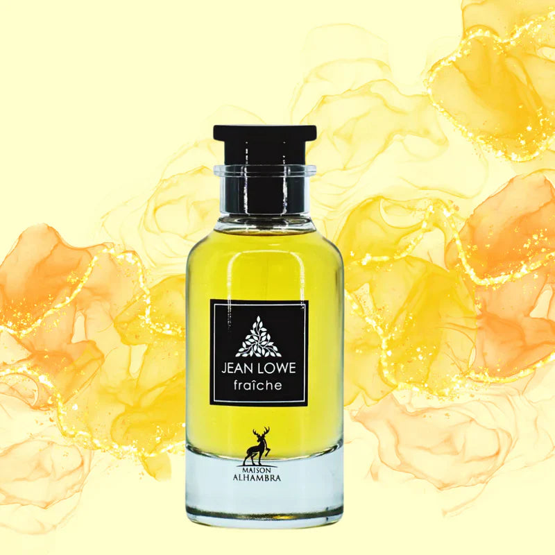 Maison Alhambra Jean Lowe Fraiche Eau De Parfum for Men in 100ml bottle, featuring sleek design and stylish branding.