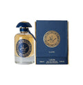Lattafa Ra'ed Luxe Gold perfume bottle for men and women, elegant 100ml fragrance with gold accents, showcasing luxurious design.