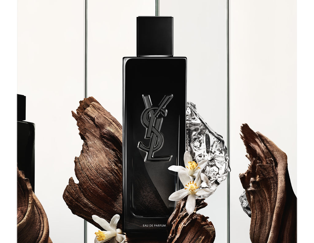 Yves Saint Laurent MYSLF Le Parfum Eau De Parfum for Men in 100ml bottle, sleek black packaging with gold accents.