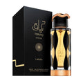 Lattafa Teriaq Intense Eau De Parfum bottle for men and women, 100ml, with elegant black and gold packaging.