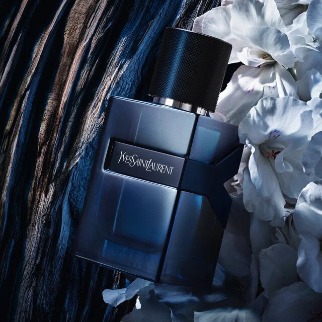 Yves Saint Laurent Y Le Parfum Elixir for Men 60ml bottle with sleek black and gold design, showcasing the luxurious fragrance packaging.