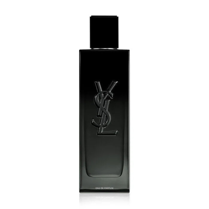 Yves Saint Laurent MYSLF Eau De Parfum Intense for Men 100ml bottle with sleek black packaging and minimalist design.