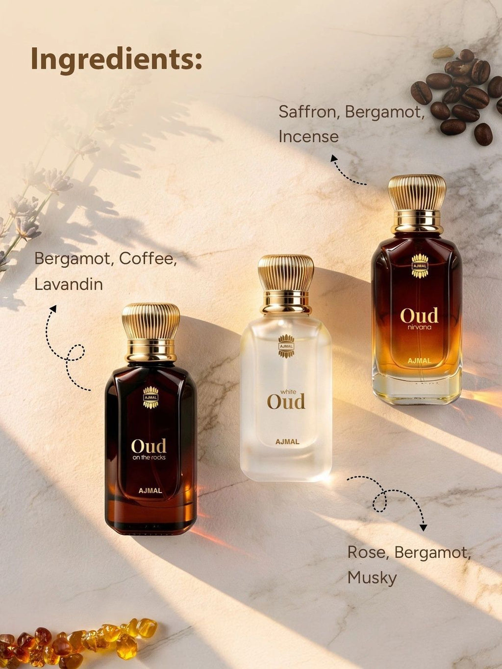 Ajmal Oud Series Gift Set Perfume for Men and Women (30 ML each)
