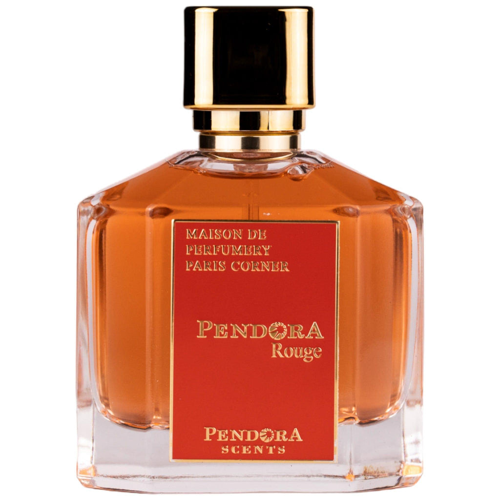 Pendora Rouge Eau De Parfum 100ml bottle with a sleek design, for men and women, by Pendora Cents.