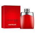 Montblanc Legend Red Eau De Parfum for Men, 100ML bottle with red and black branding, displayed on a neutral background.