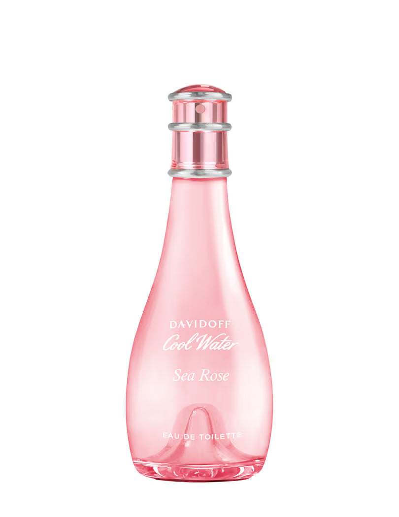 Davidoff Cool Water Sea Rose Eau De Toilette for Women, 100ml bottle with floral and aquatic design on the packaging