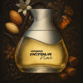 Tester Al Haramain Detour Noir Eau De Parfum 100ml bottle with sleek black design and silver cap on a white background.