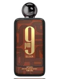 Afnan 9pm Elixir Extrait De Parfum for men, 100ml bottle with sleek packaging and elegant design.