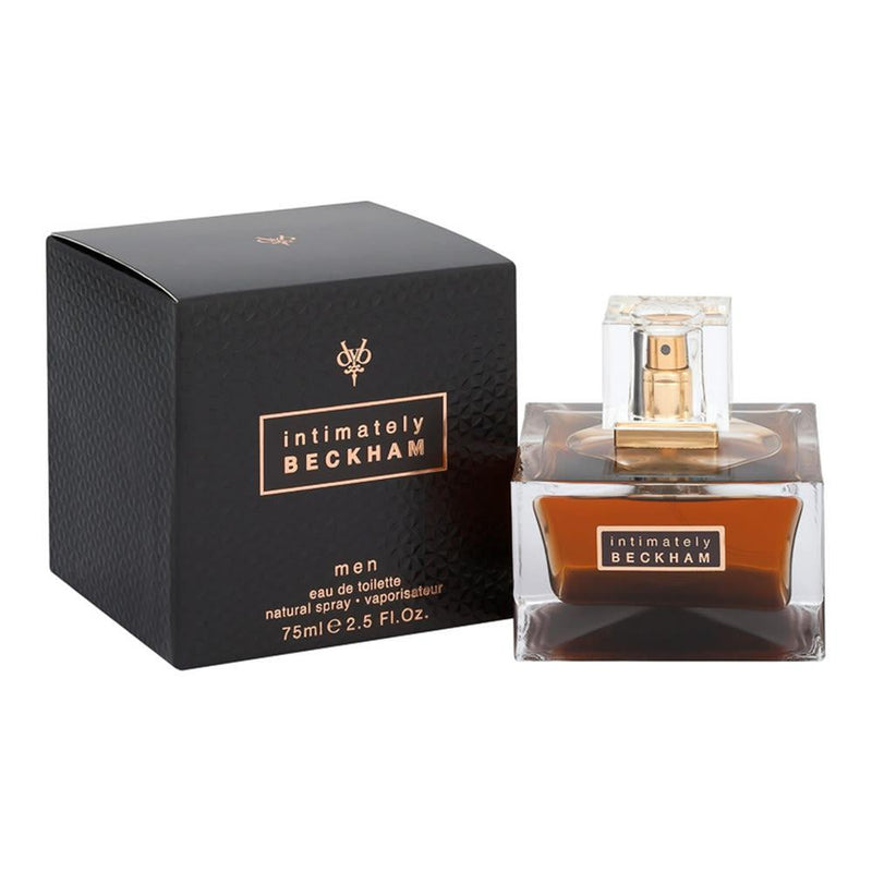 David Beckham Intimately Eau De Toilette 75ml for men, featuring a sleek bottle with a modern design.