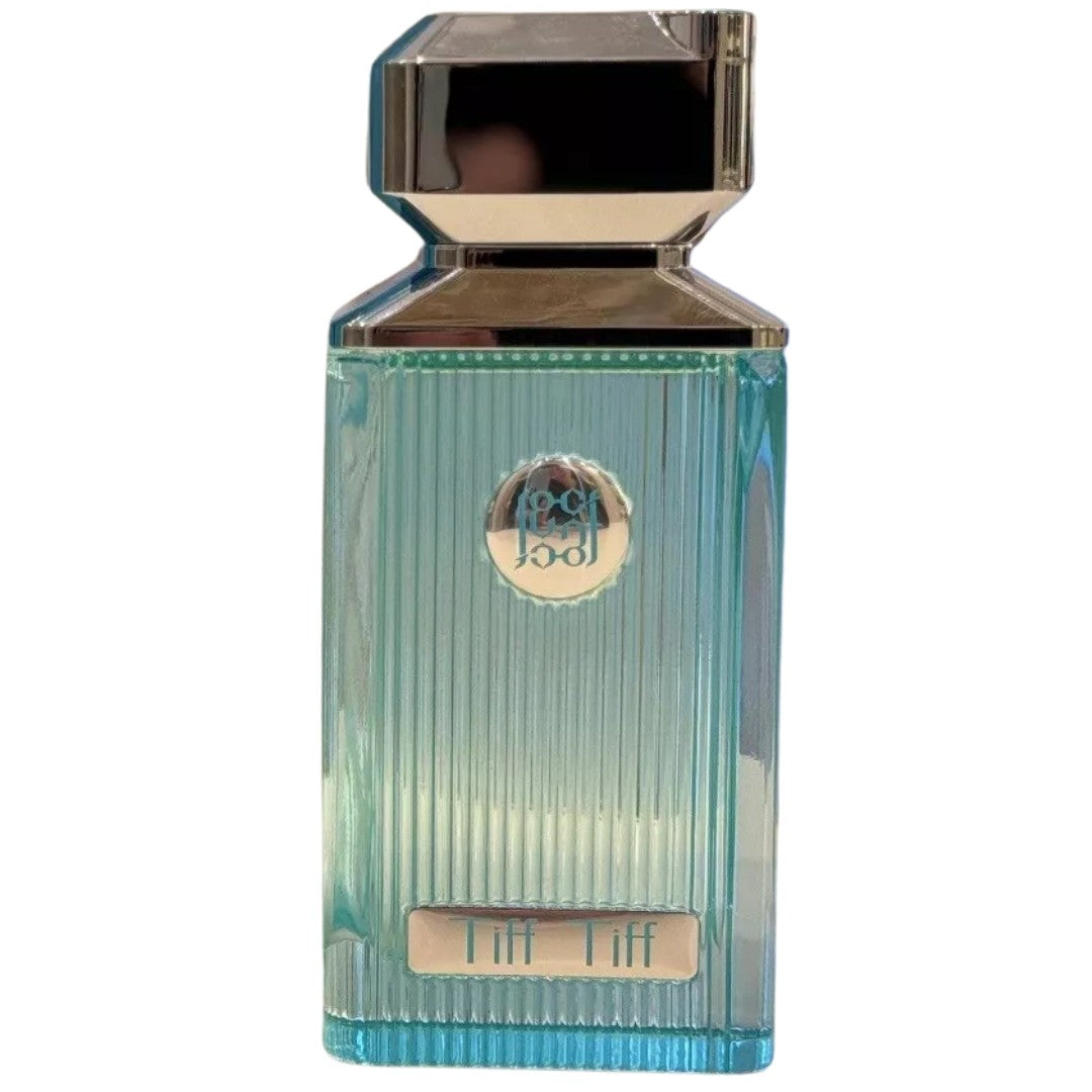 Ahmed Al Maghribi Tiffany Eau de Parfum 100ml for men, featuring a sleek bottle with elegant design and sophisticated fragrance.