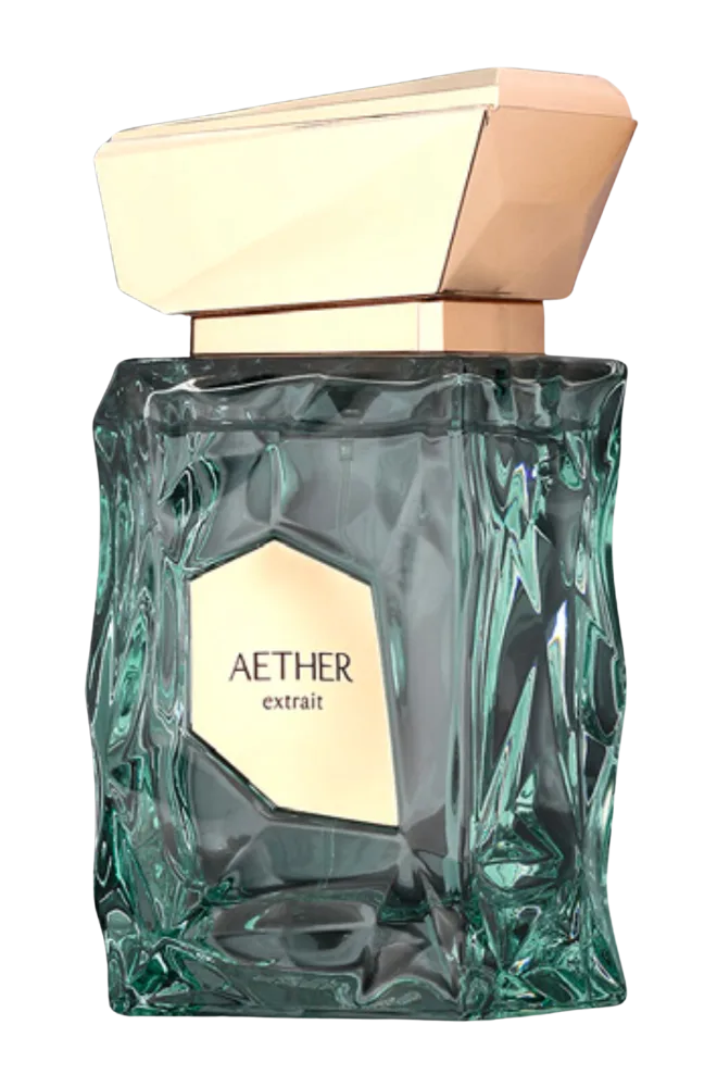 Fragrance World Aether Extrait Eau de Parfum 100ml for men, showing the elegant perfume bottle with a sleek design.
