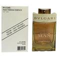 Bvlgari Man Terrae Essence Eau De Parfum tester bottle, 100ml with silver cap and minimalist label, placed on a neutral background.
