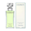 Calvin Klein Eternity Eau De Parfum 100ml for women, elegant glass bottle with floral design and silver cap.