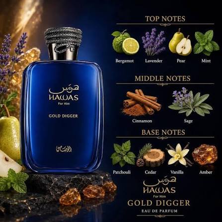 Rasasi Hawas For Him Gold Digger Eau de Parfum 100ml For Men