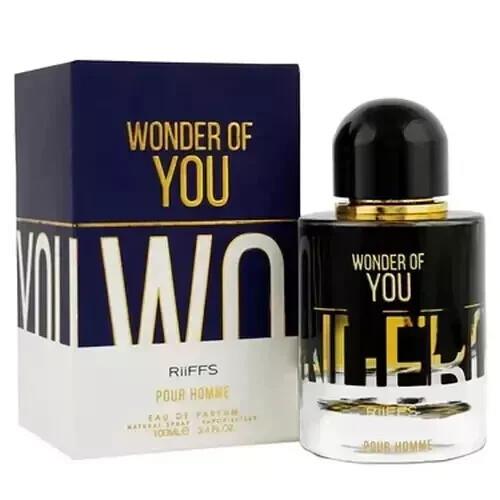 Riiffs Wonder of You Eau de Parfum for Men, 100ml bottle with elegant packaging and sleek design.