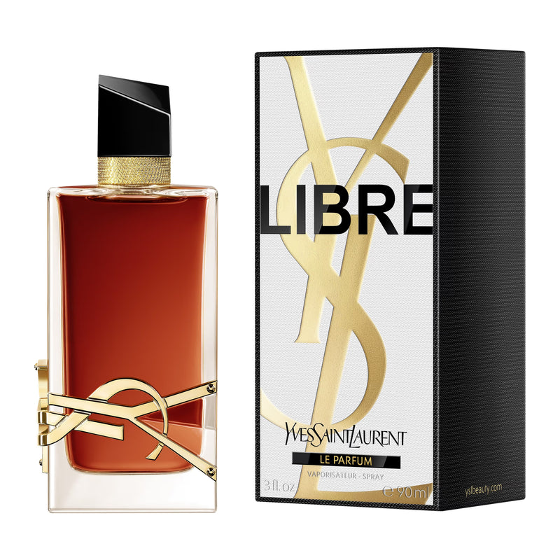 Yves Saint Laurent Libre Le Parfum Eau De Parfum bottle for women, 90ml, elegant glass design with black and gold accents