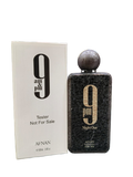 Afnan 9PM Eau De Parfum 100ml tester bottle for men, featuring sleek packaging designed for a night-out fragrance.