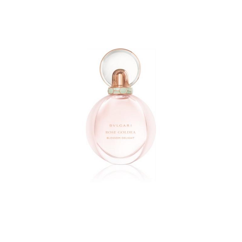Miniature Bvlgari Rose Goldea Blossom Delight Eau de Parfum bottle, featuring a pink floral fragrance and elegant packaging.
