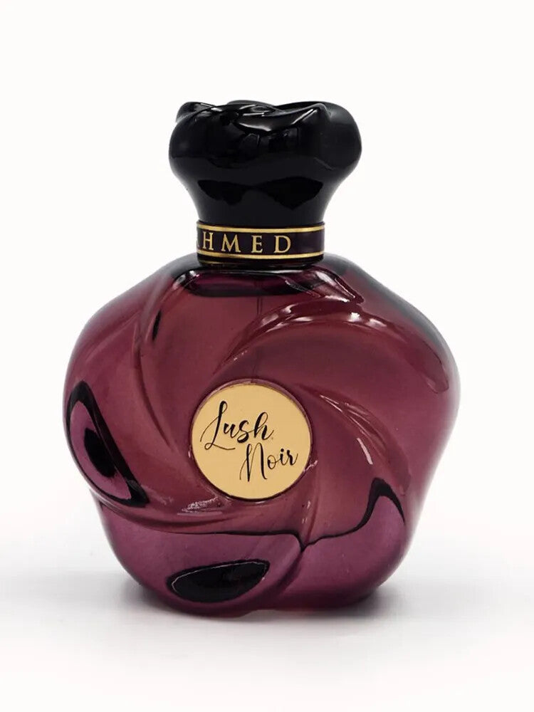 Ahmed Al Maghribi Lush Noir Eau de Parfum 100ml for men and women, featuring a sleek black bottle and elegant design.