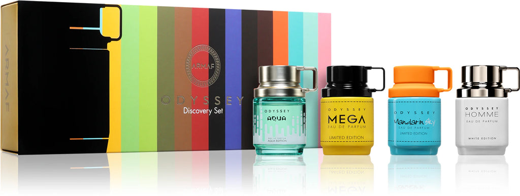 ARMAF Odyssey Black Discovery Set – 4 × 12 ml Eau de Parfum