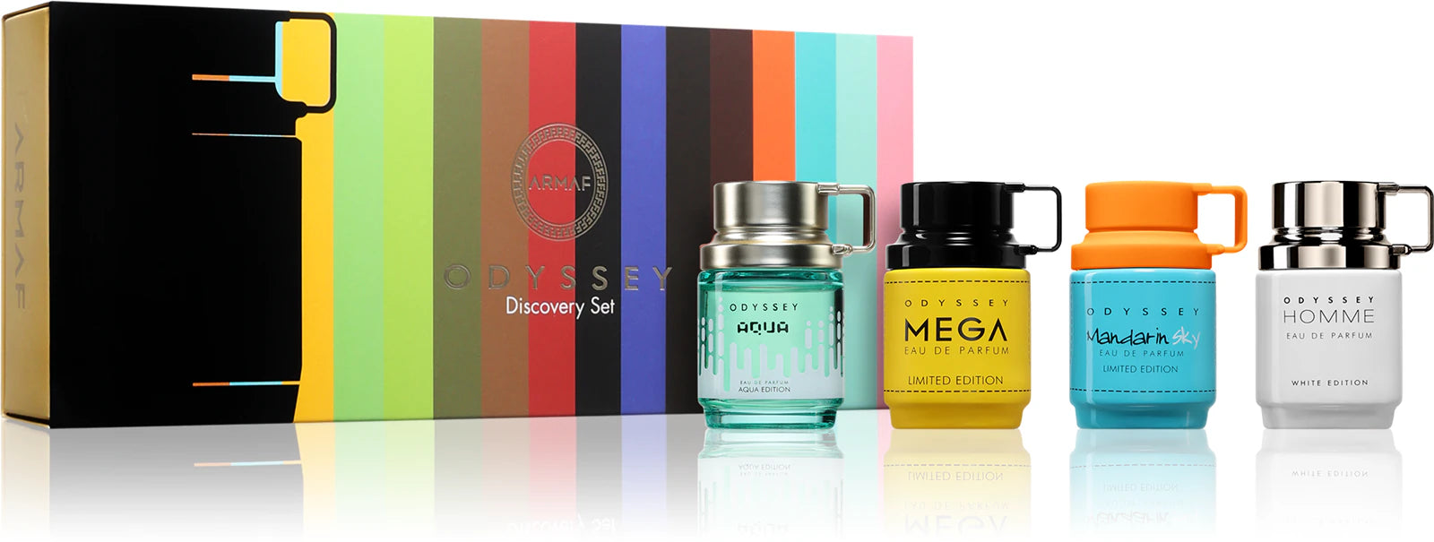 ARMAF Odyssey Black Discovery Set – 4 × 12 ml Eau de Parfum