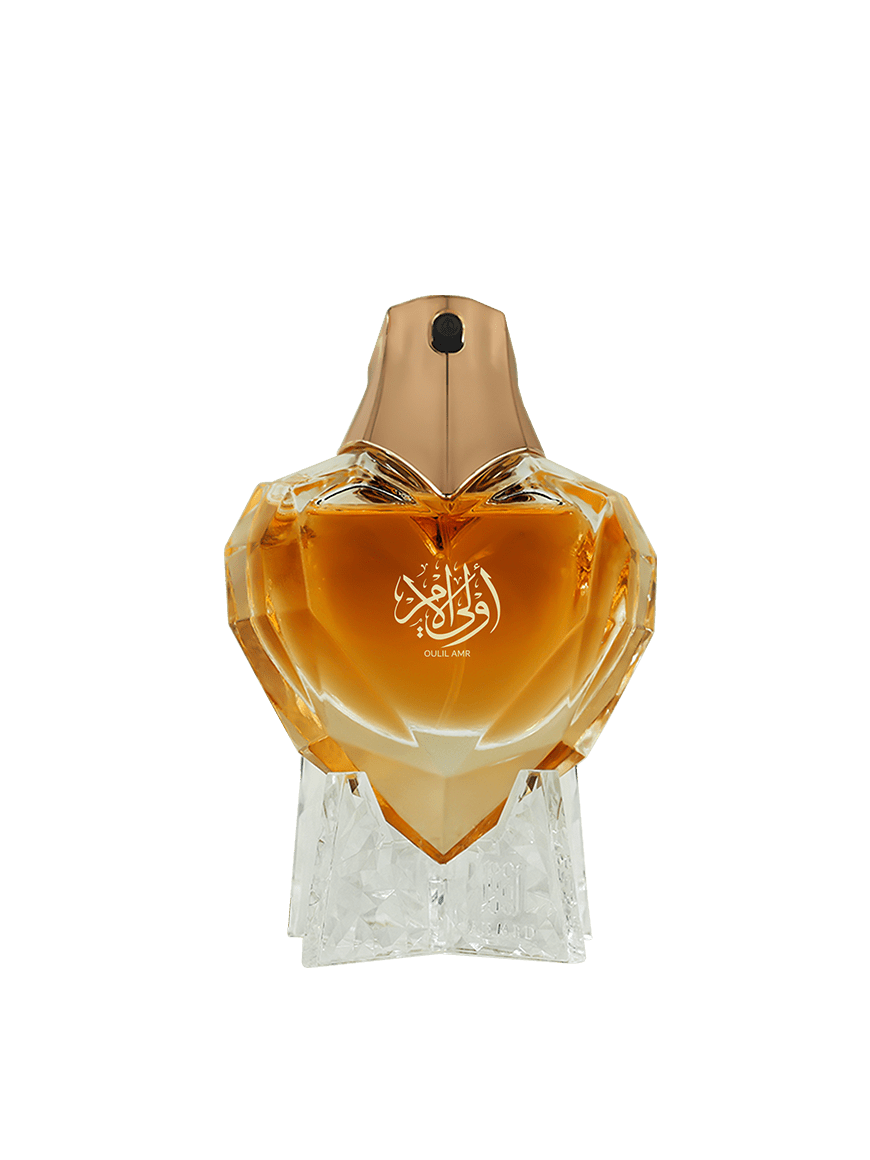 Ahmed Al Maghribi Oulil Amr Eau de Parfum 60ml bottle and box, unisex fragrance with elegant design and branding visible.
