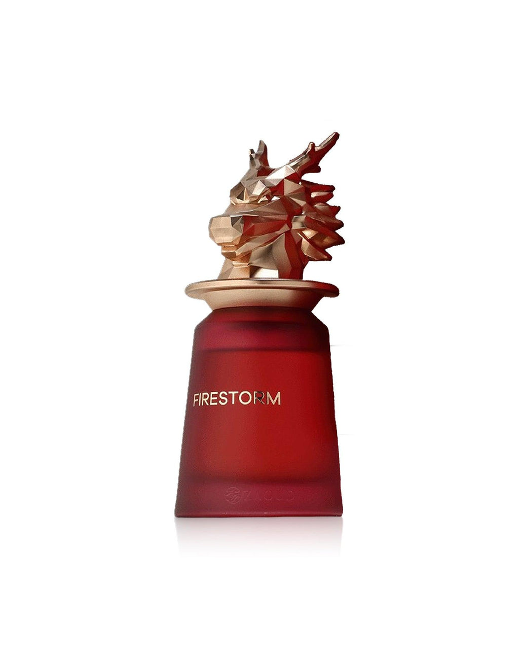 French Avenue Firestorm Eau de Parfum for men in 100ml bottle, stylish glass bottle with dark amber fragrance liquid.