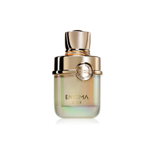French Avenue Enigma Deux Eau de Parfum for Women, elegant glass perfume bottle with floral and citrus notes, stylish design