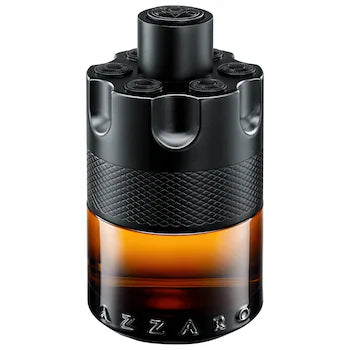 Azzaro The Most Wanted Parfum for Men, 100ml bottle with sleek black and gold design, displayed on a white background.