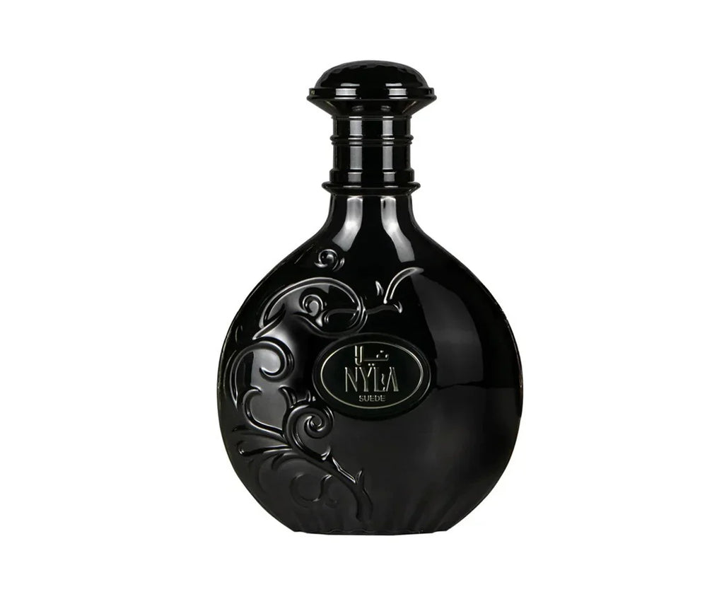 Arabiyat Prestige Nyla Suede Eau De Parfum 80ml for men and women, featuring elegant suede fragrance and sophisticated bottle design