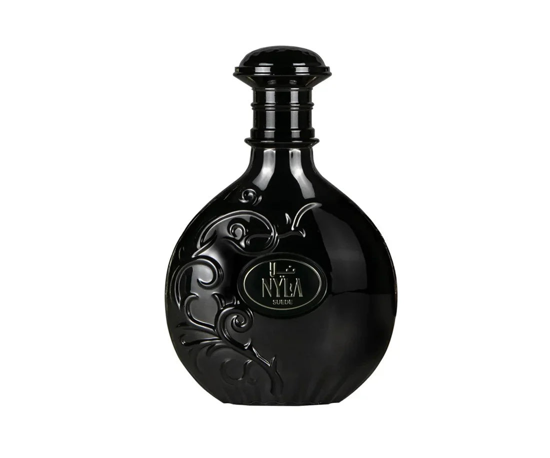 Arabiyat Prestige Nyla Suede Eau De Parfum 80ml for men and women, featuring elegant suede fragrance and sophisticated bottle design