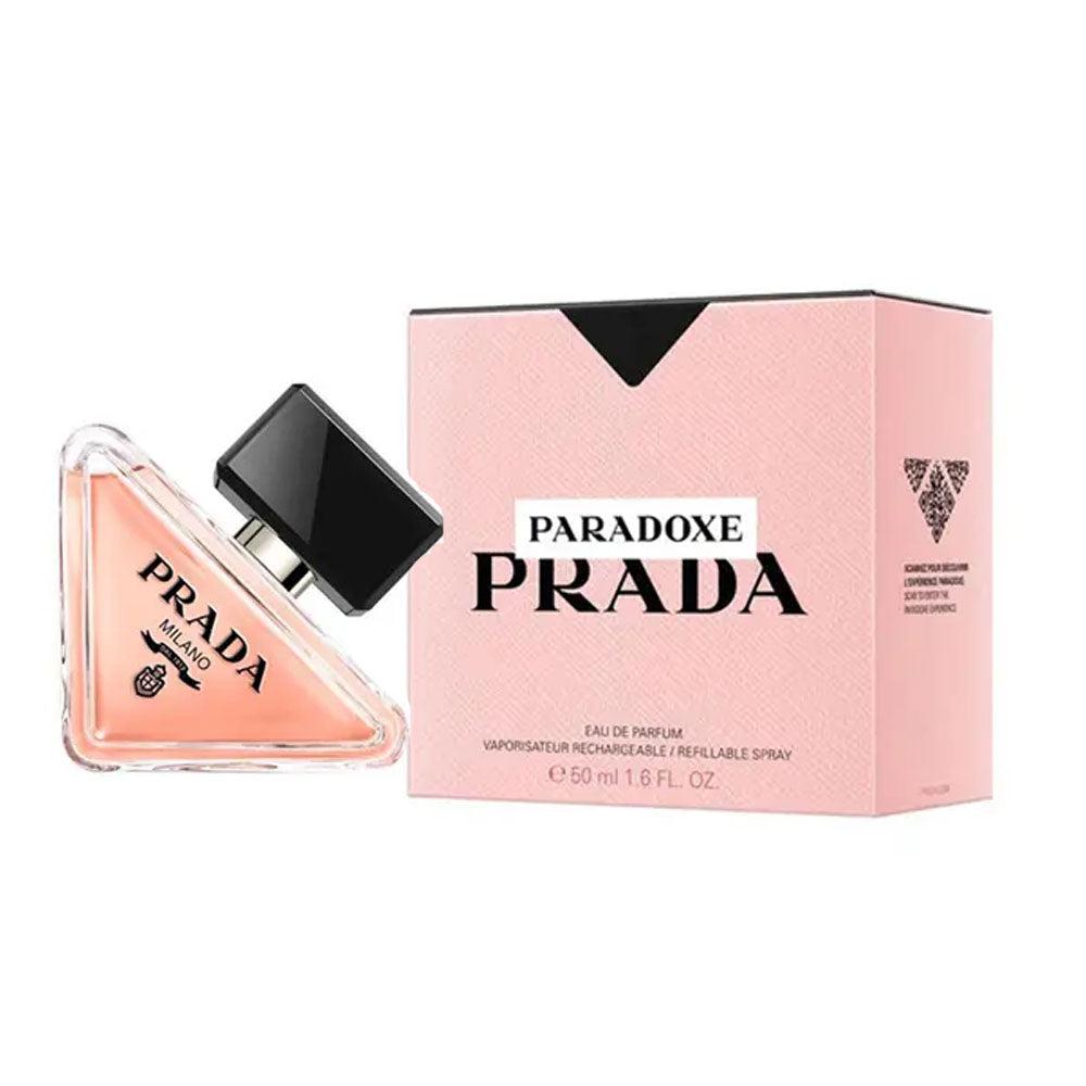 Prada Paradoxe Eau De Parfum 90ml bottle for women, elegant perfume with sleek design and sophisticated fragrance.