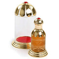 Rasasi Attar Al Oudh concentrated perfume oil in a 20ml bottle, suitable for men and women, shown in a shopping setting.
