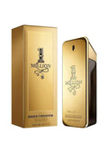 Paco Rabanne 1 Million Eau De Toilette for Men bottle with gold accents, showcasing the luxury fragrance design.